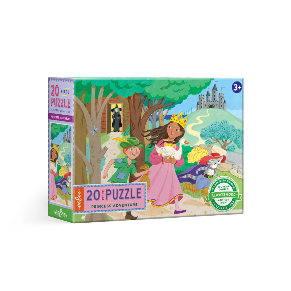 2x 20pc eeBoo Jigsaw Puzzle 28x38cm Game Princess Adventure 3+