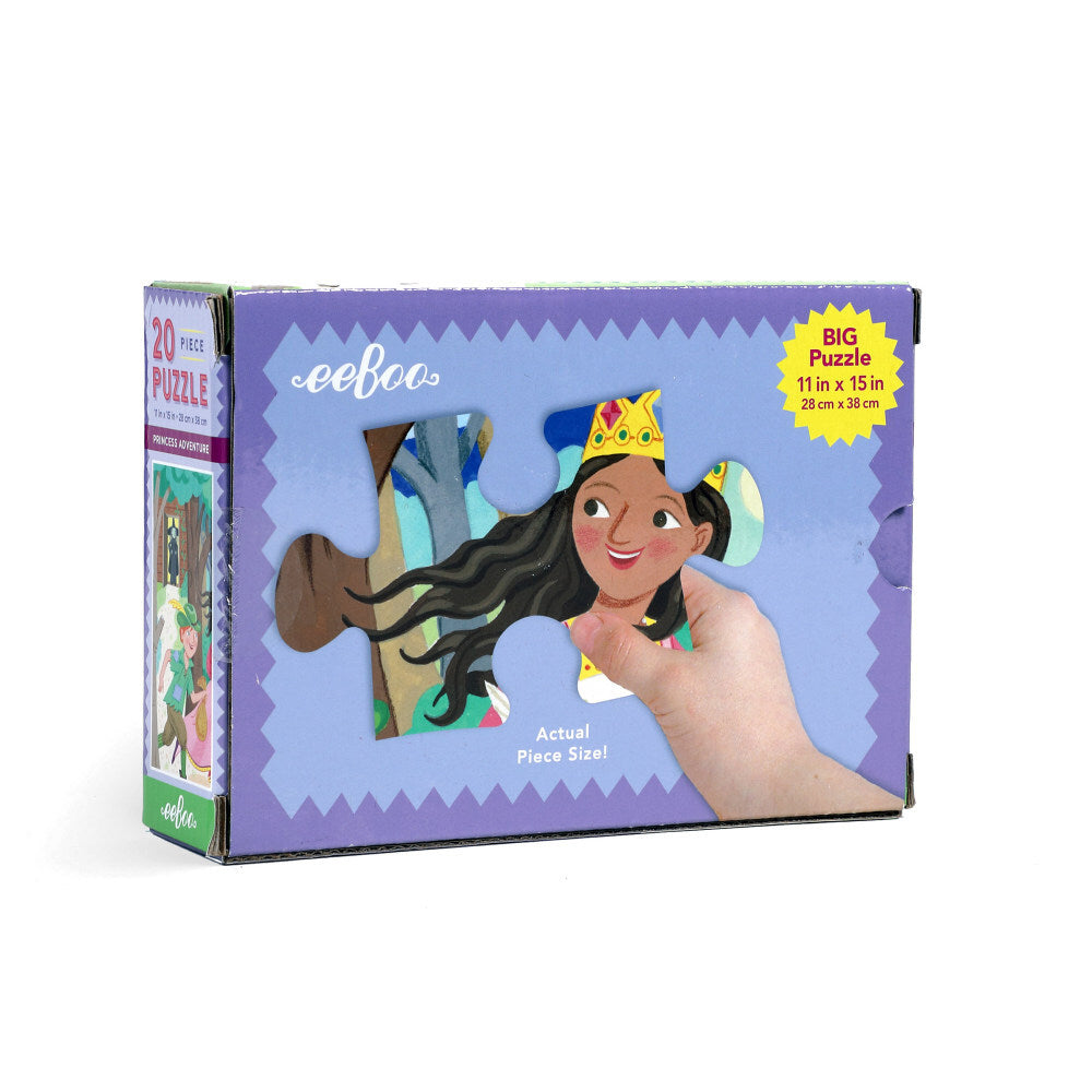 2x 20pc eeBoo Jigsaw Puzzle 28x38cm Game Princess Adventure 3+