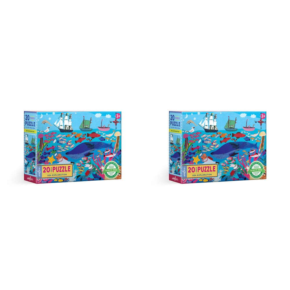 2x 20pc eeBoo Jigsaw Puzzle 28x38cm Game Sea Exploration 3+