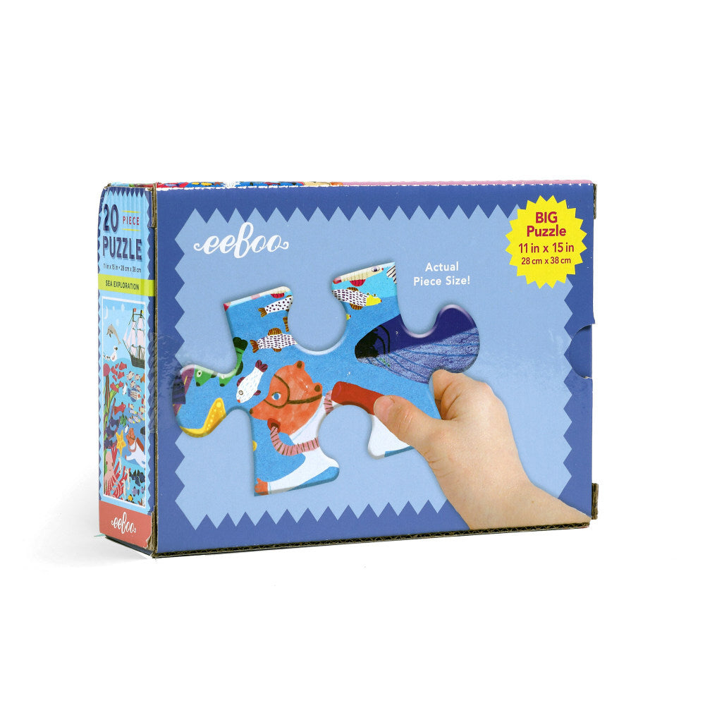 2x 20pc eeBoo Jigsaw Puzzle 28x38cm Game Sea Exploration 3+