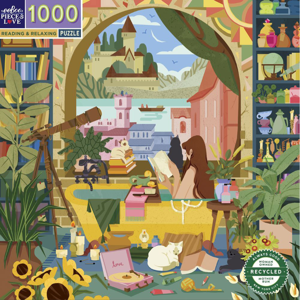 1000pc eeBoo Jigsaw Puzzle Game Reading Relaxing 14+
