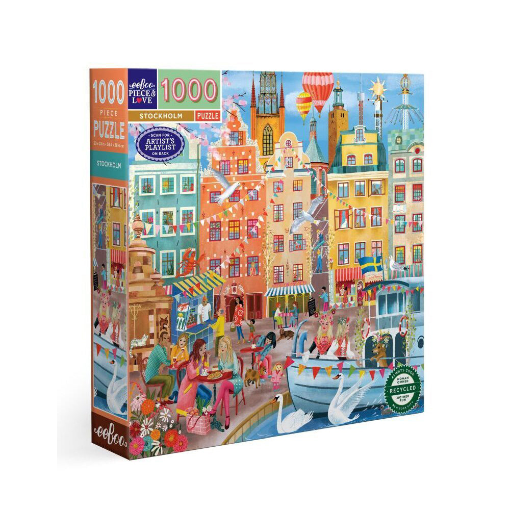 1000pc eeBoo Jigsaw Puzzle Fun Game Stockholm 14+