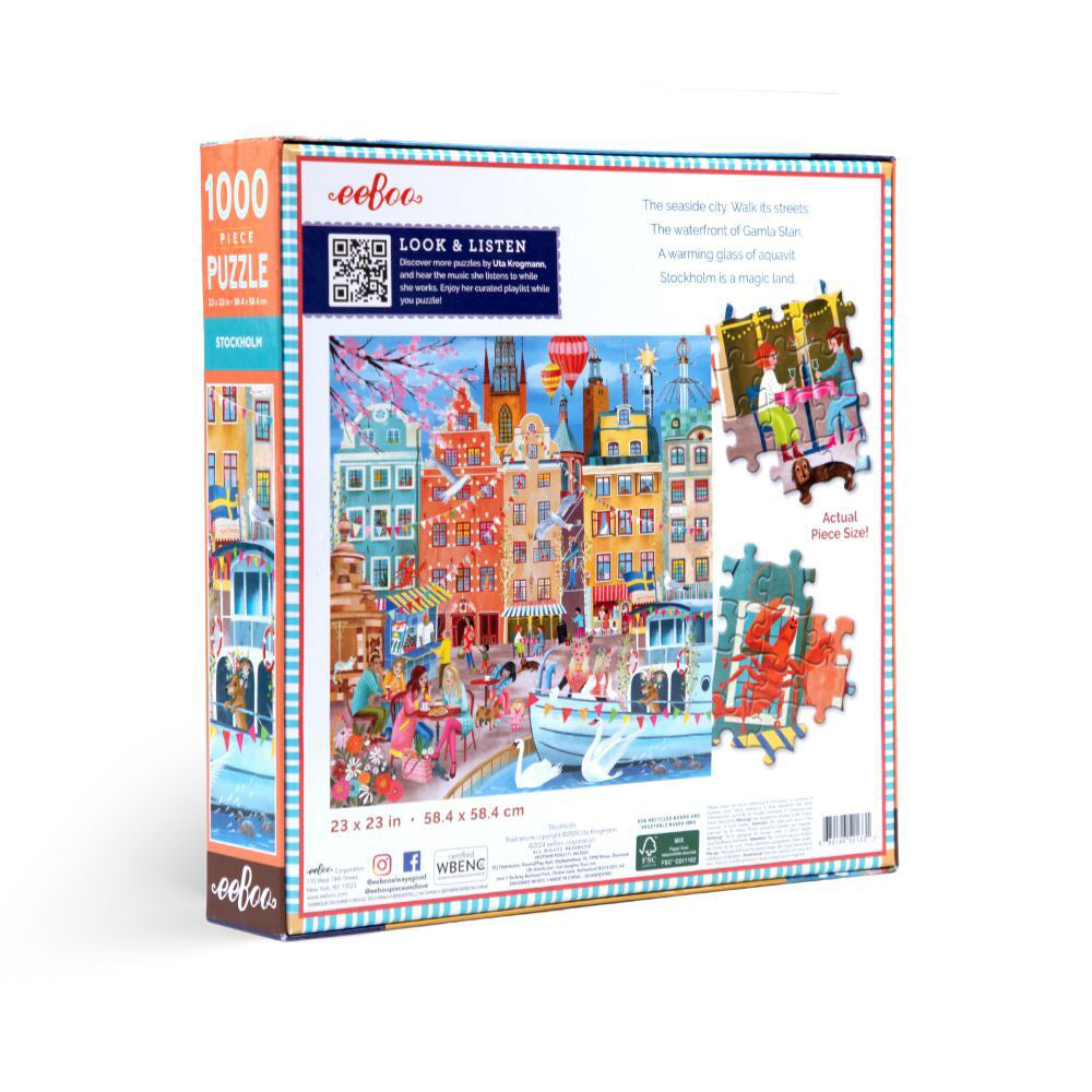 1000pc eeBoo Jigsaw Puzzle Fun Game Stockholm 14+