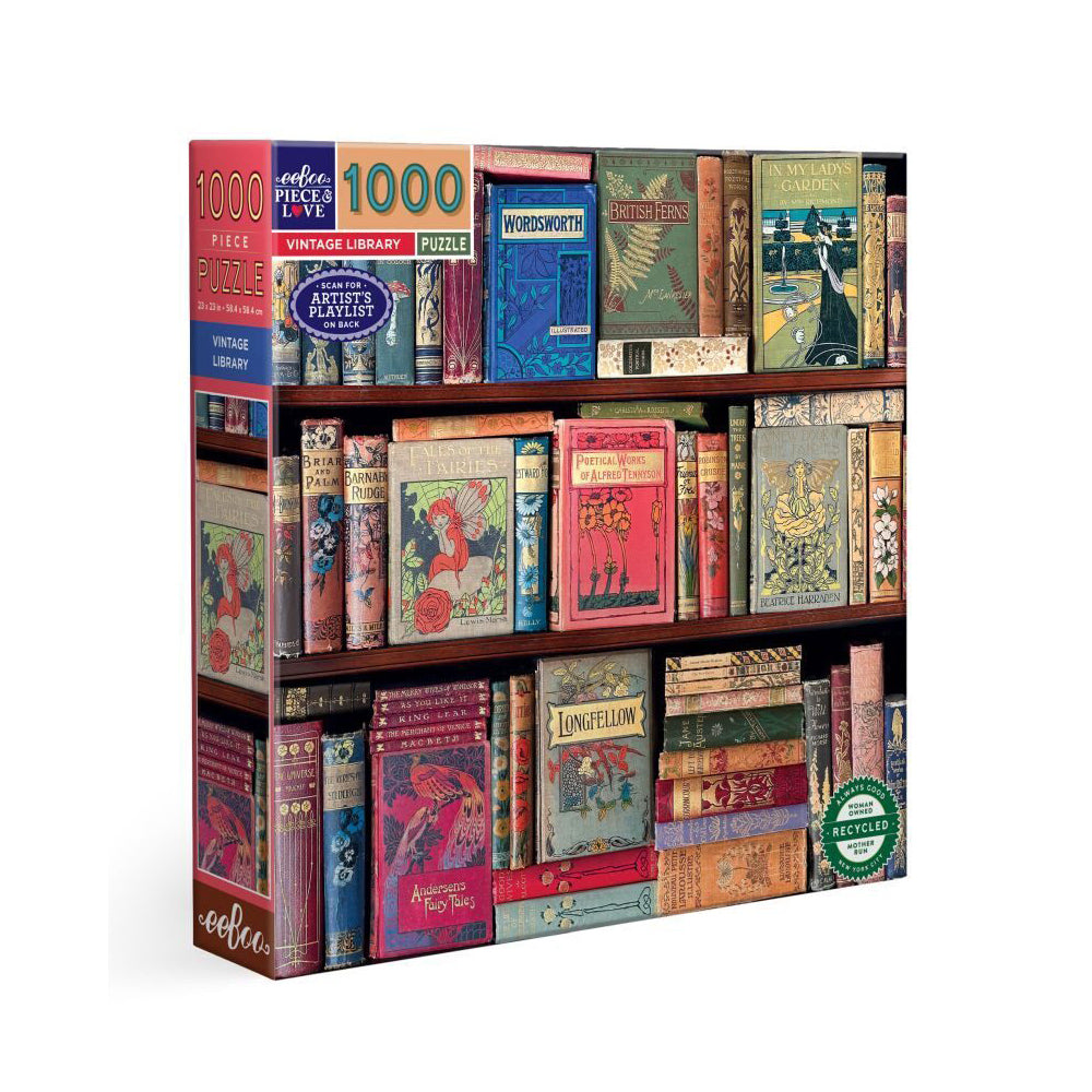 1000pc eeBoo Jigsaw Puzzle Game Vintage Library 3+