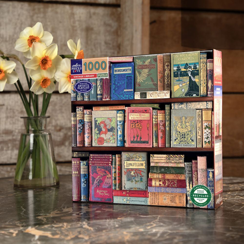 1000pc eeBoo Jigsaw Puzzle Game Vintage Library 3+