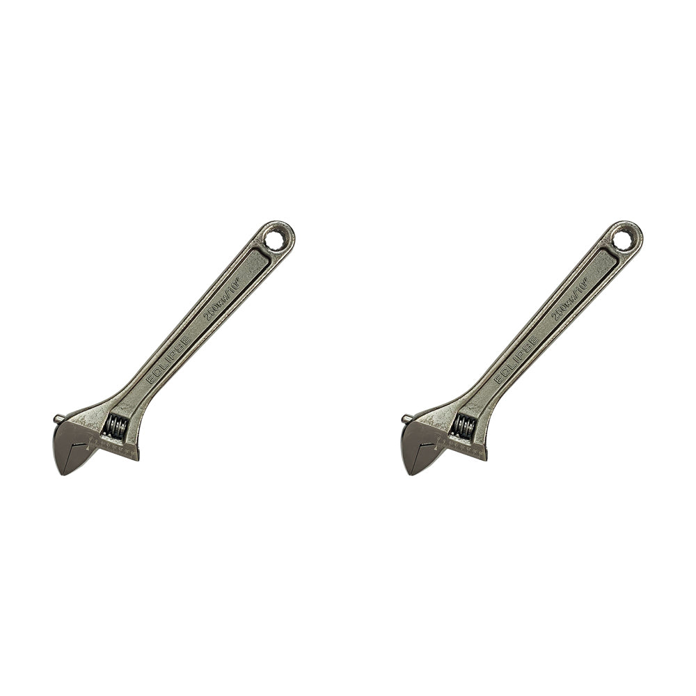 2PK Eclipse Pro Tools Adjustable Steel Wrench 250mm - Silver