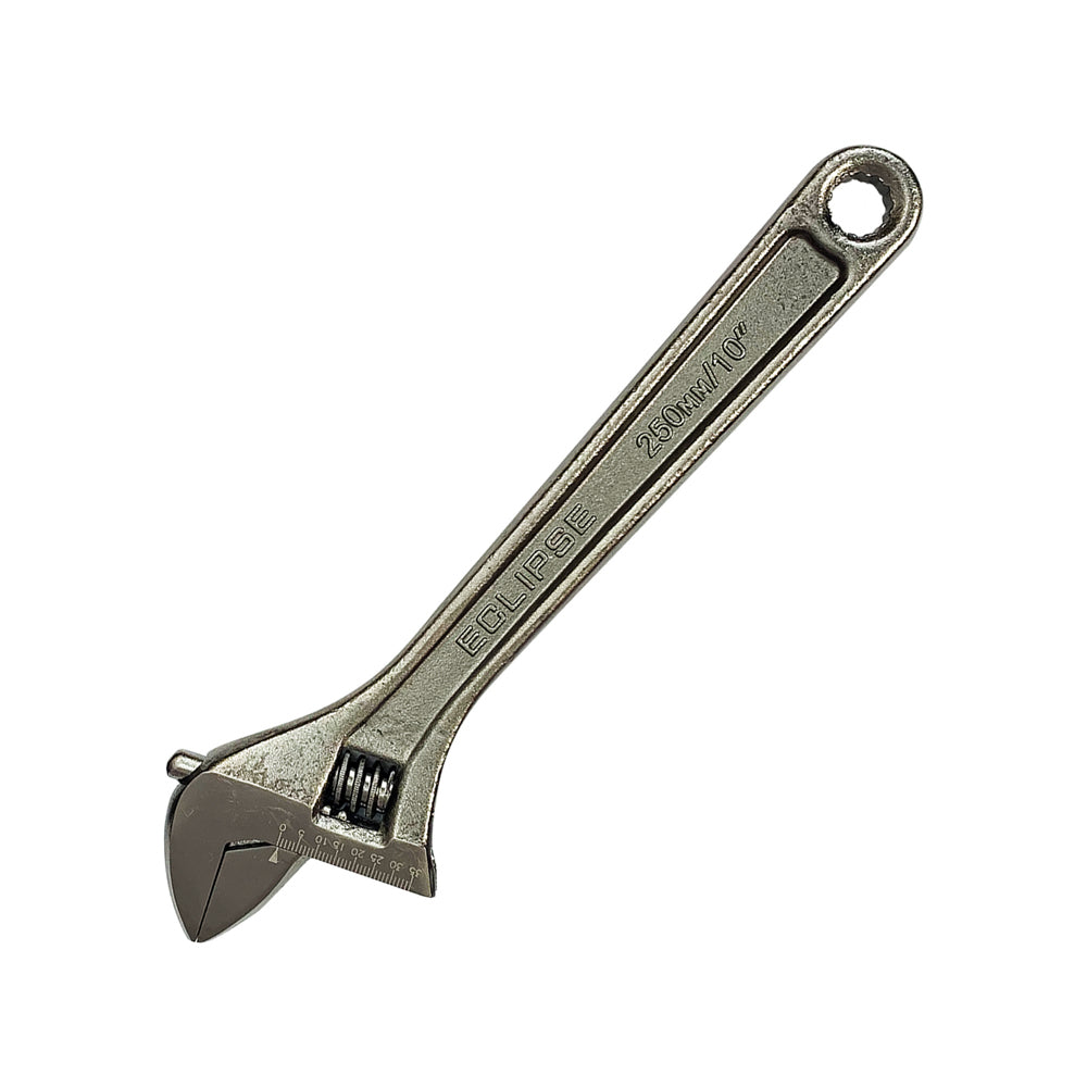 2PK Eclipse Pro Tools Adjustable Steel Wrench 250mm - Silver