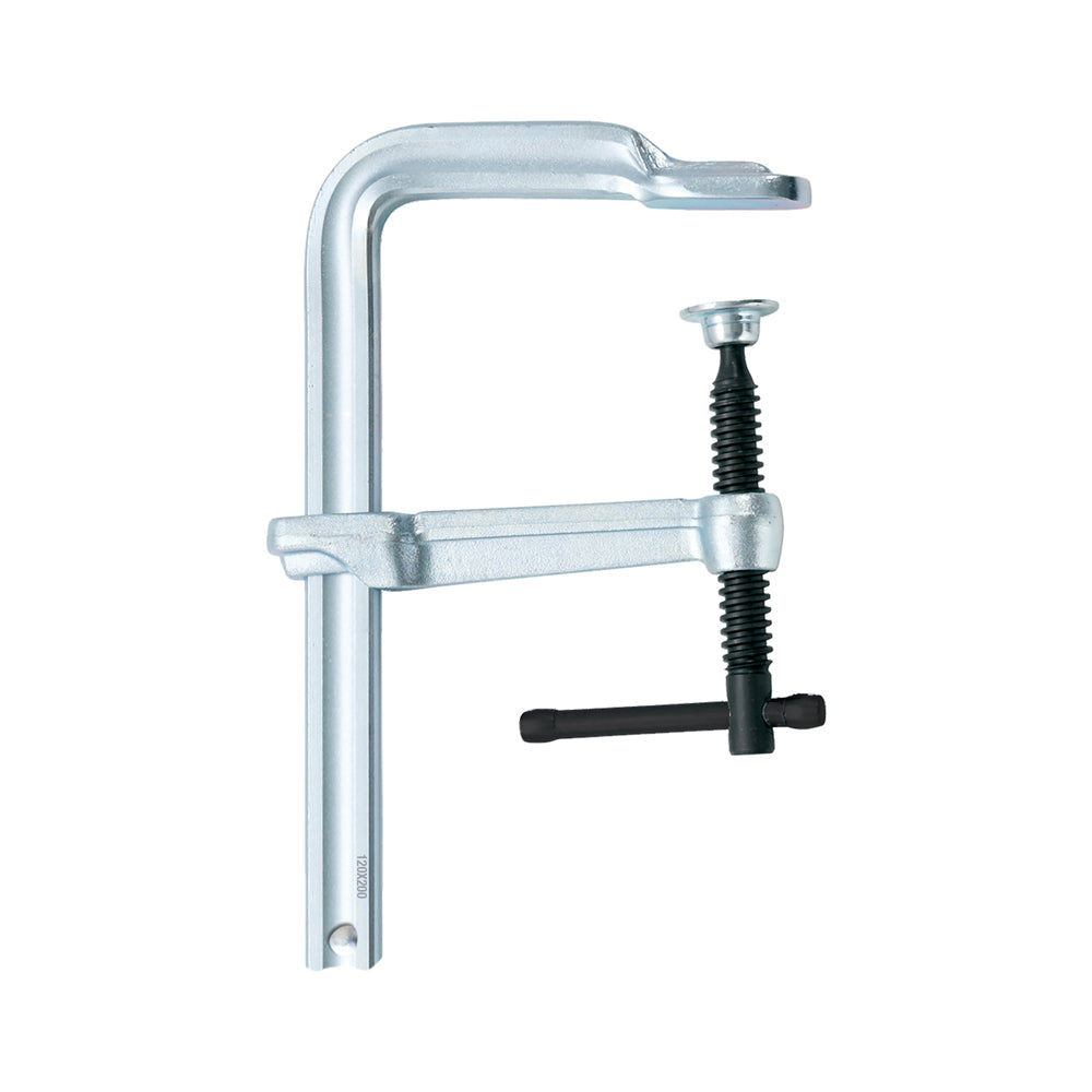 2PK Eclipse Pro Tools Steel Medium Duty Forge Industrial F Clamp 200mm Silver