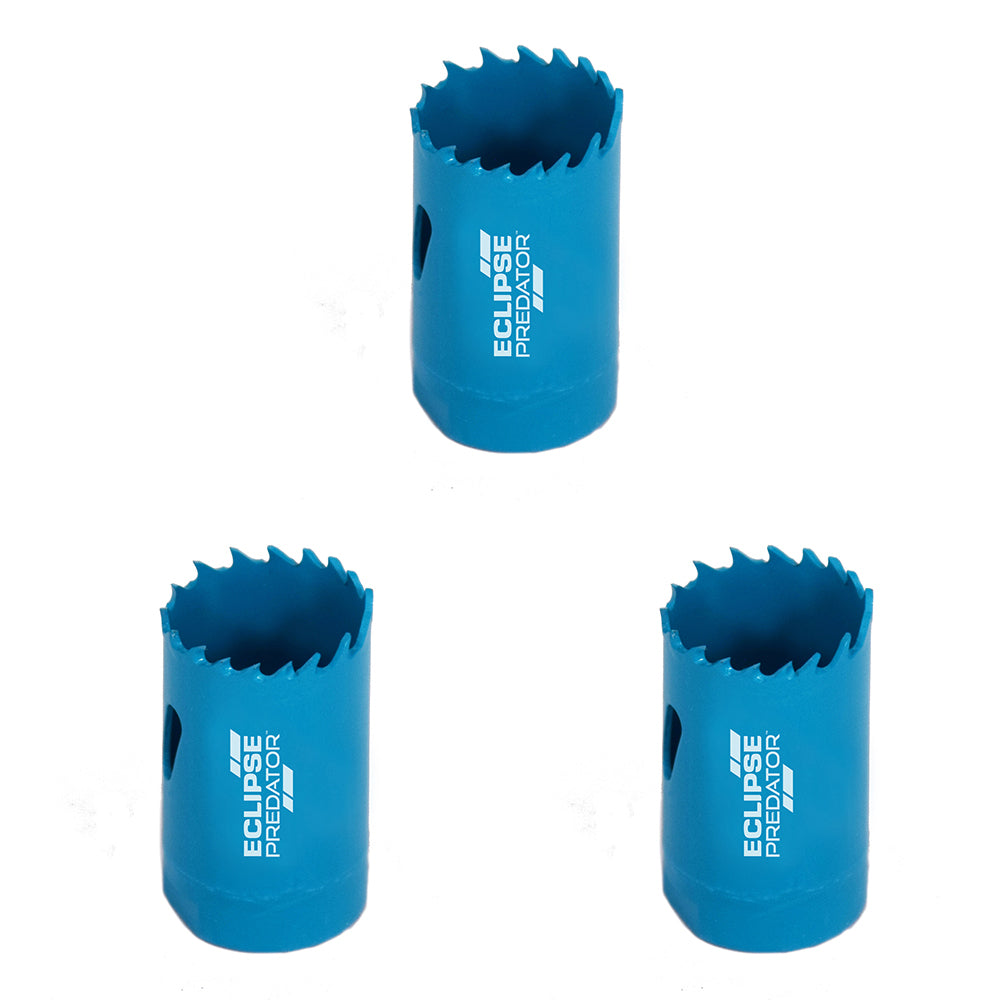 3PK Eclipse Pro Tools Predator Vari-Pitch HSS Bimetal Holesaw 35mm