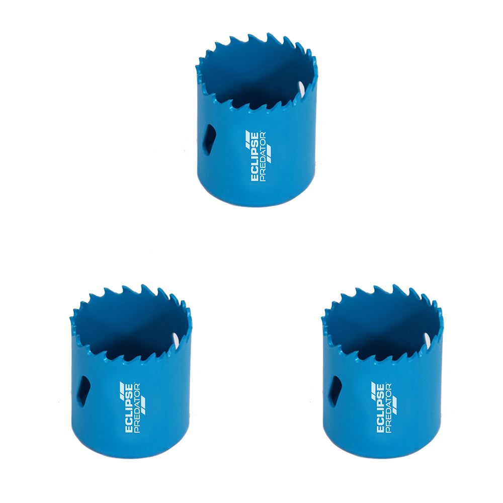 3PK Eclipse Pro Tools Predator Vari-Pitch HSS Bimetal Holesaw 40mm