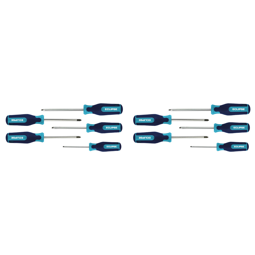 2PK 5pc Eclipse Pro Tools Parallel/Flared/Phillips/Pozi Screwdriver Set Tool