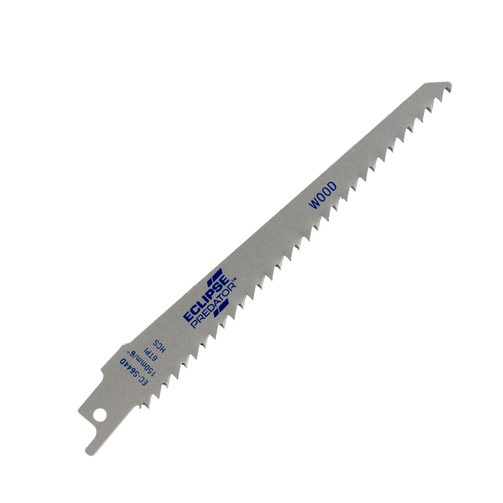 5pc Eclipse Pro Tools Predator 6TPI Recip HCS Blades For Wood 150mm