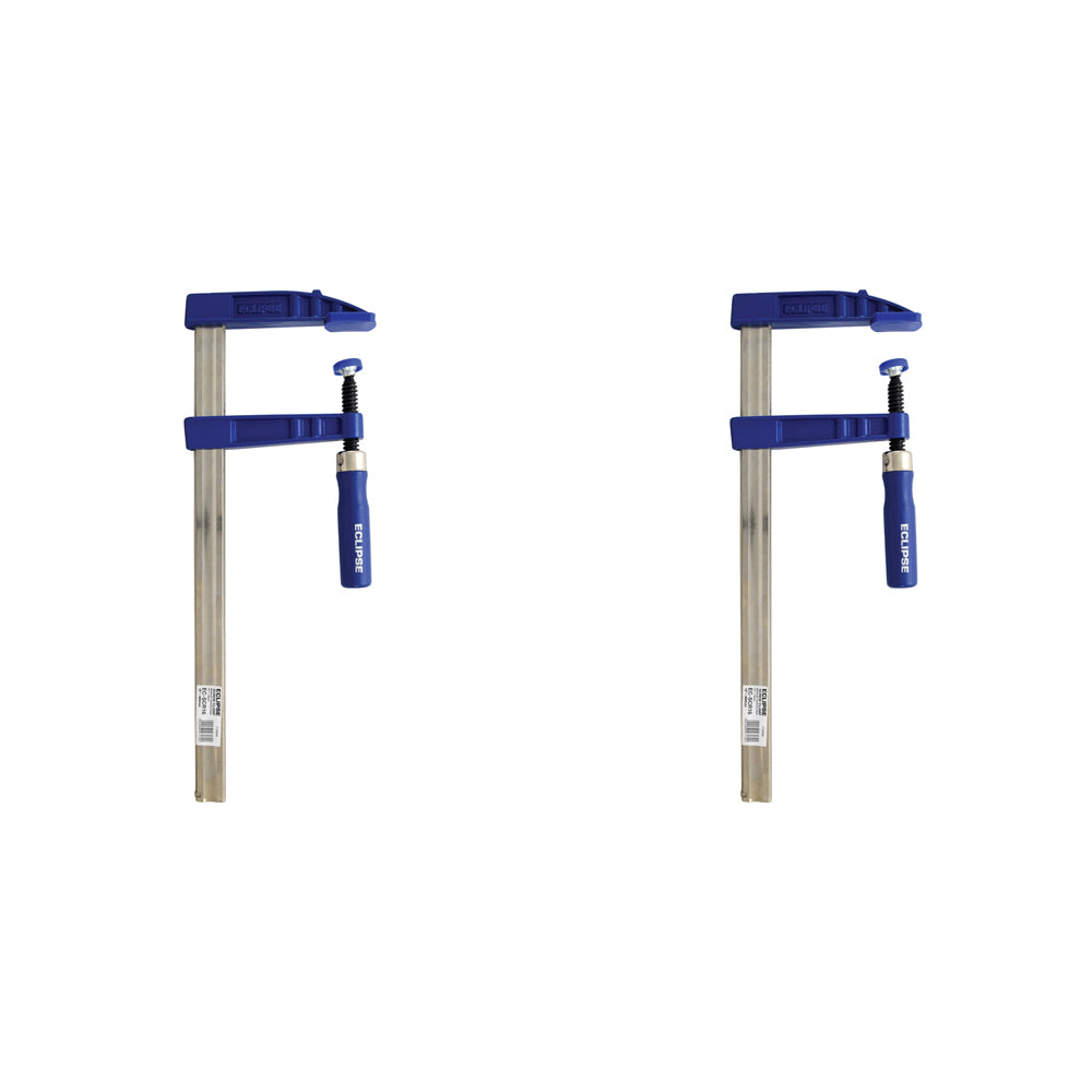 2PK Eclipse Pro Tools Heavy Duty Cast Iron F Type Clamp 400mm Throat Depth