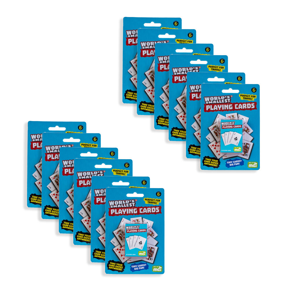 12PK Worlds Smallest Playing Cards Mini Deck Party Game Set Portable Card