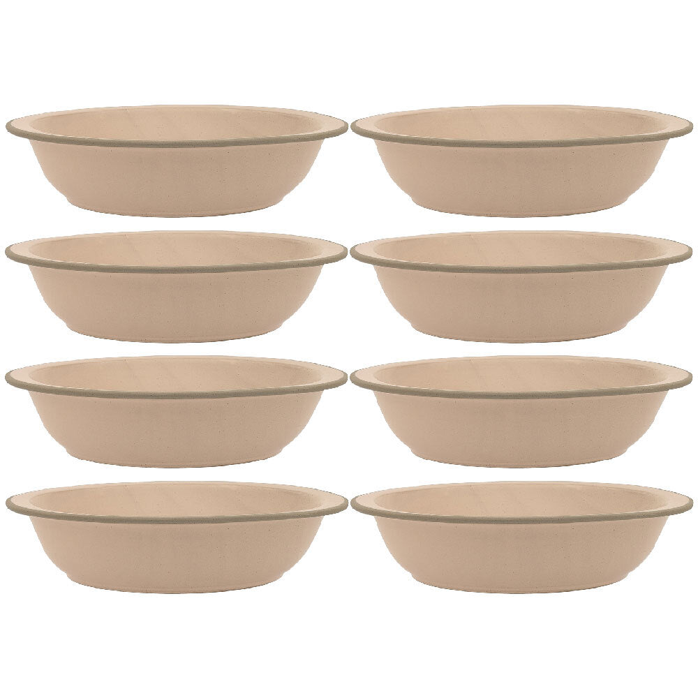 8PK Ecology Tahoe Stoneware w/ Reactive Graze Dinner Bowl 22cm Apricot