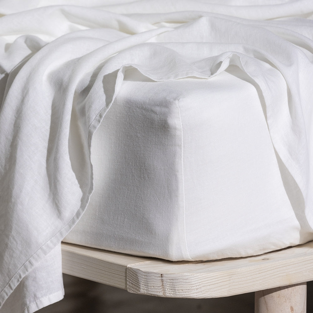 Ecology Dream Fitted Sheet Size Super King White Bedding