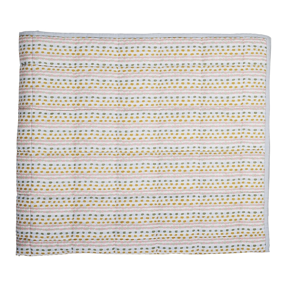 Ecology Casuarina Quilted Throw Size 152 x 127cm Striped Bedding