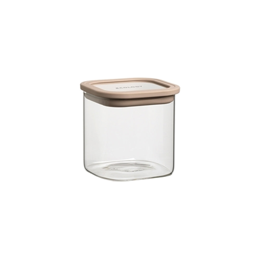 3pc Ecology Store Square Canister w/ Lid Set - Clear