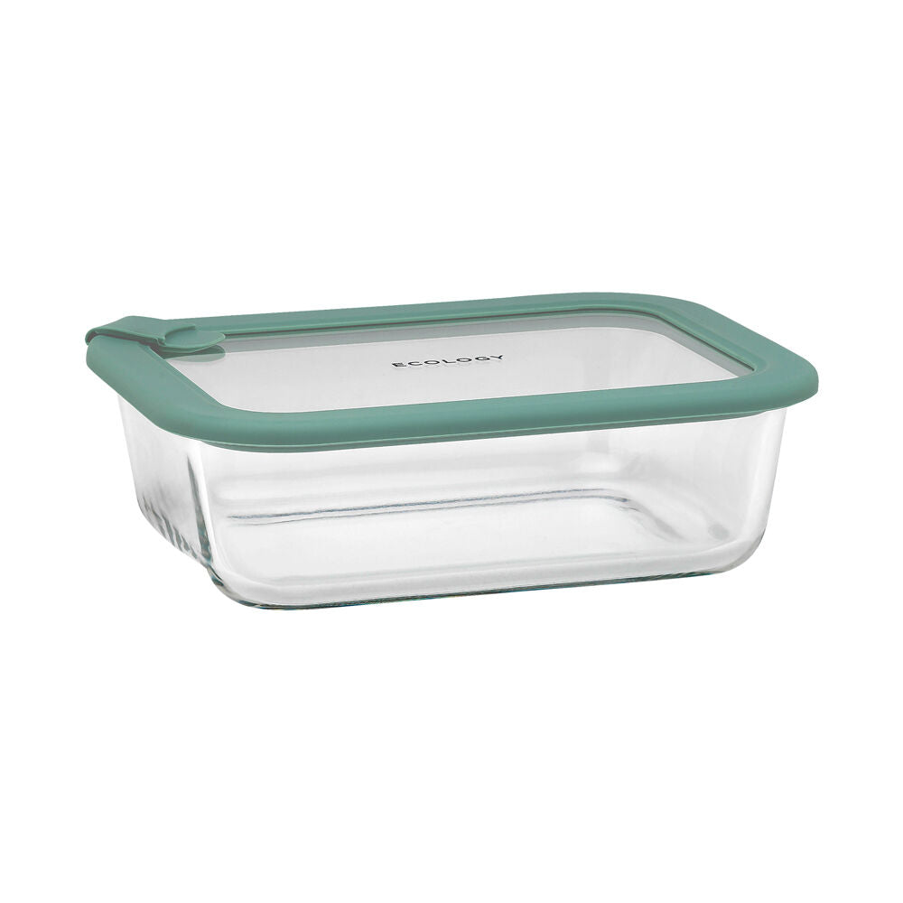 6PK Ecology Store Rectangle Glass Food Container 1050ml - Eucalyptus