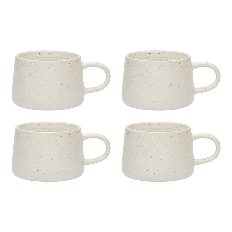 4pc Ecology Ottawa Stoneware Coffee/Drinking Mugs Calico Set 365ml