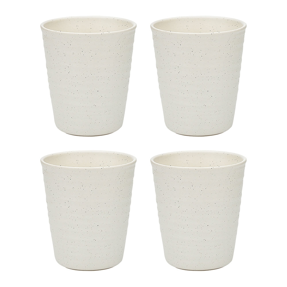 4pc Ecology Ottawa Stoneware Latte/Drinking Cups Calico Set 250ml