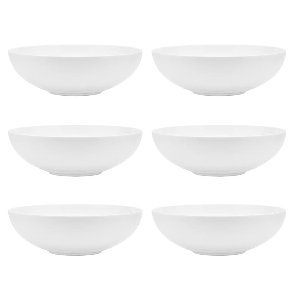 6PK Ecology 18.5cm Canvas Bowl Coupe Dinnerware - White