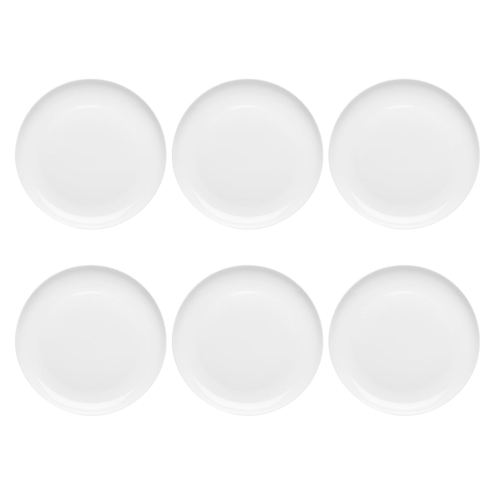 6PK Ecology 15cm Canvas Cake Plate Coupe Sweets Platter Tableware - White