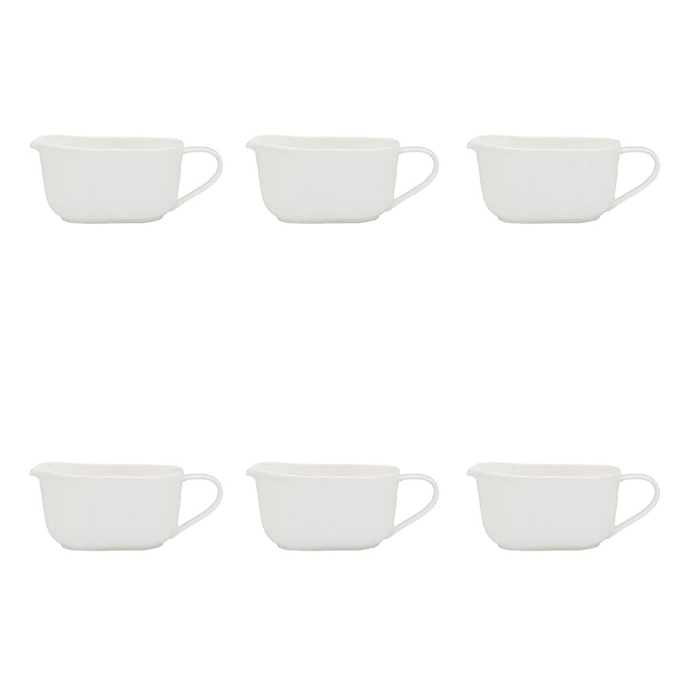 6PK Ecology Fine Bone China Canvas Kitchen Jug 450ml - White