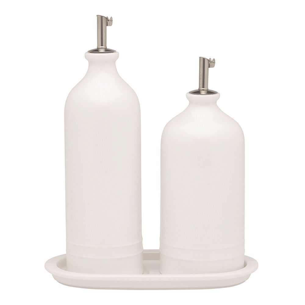 Ecology Signature Porcelain Kitchen Oil & Vinegar Set