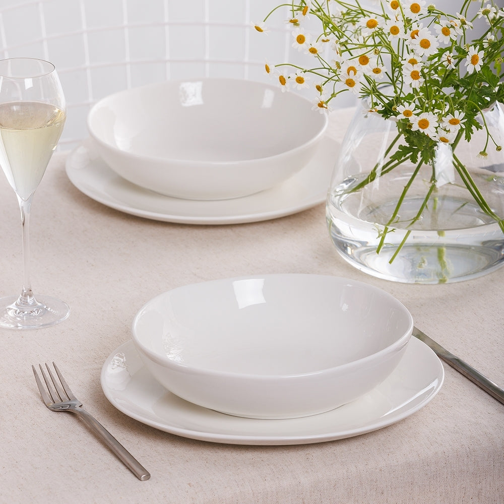 4PK Ecology Elegant Kitchenware Porcelain Haven Dinner Bowl 22cm