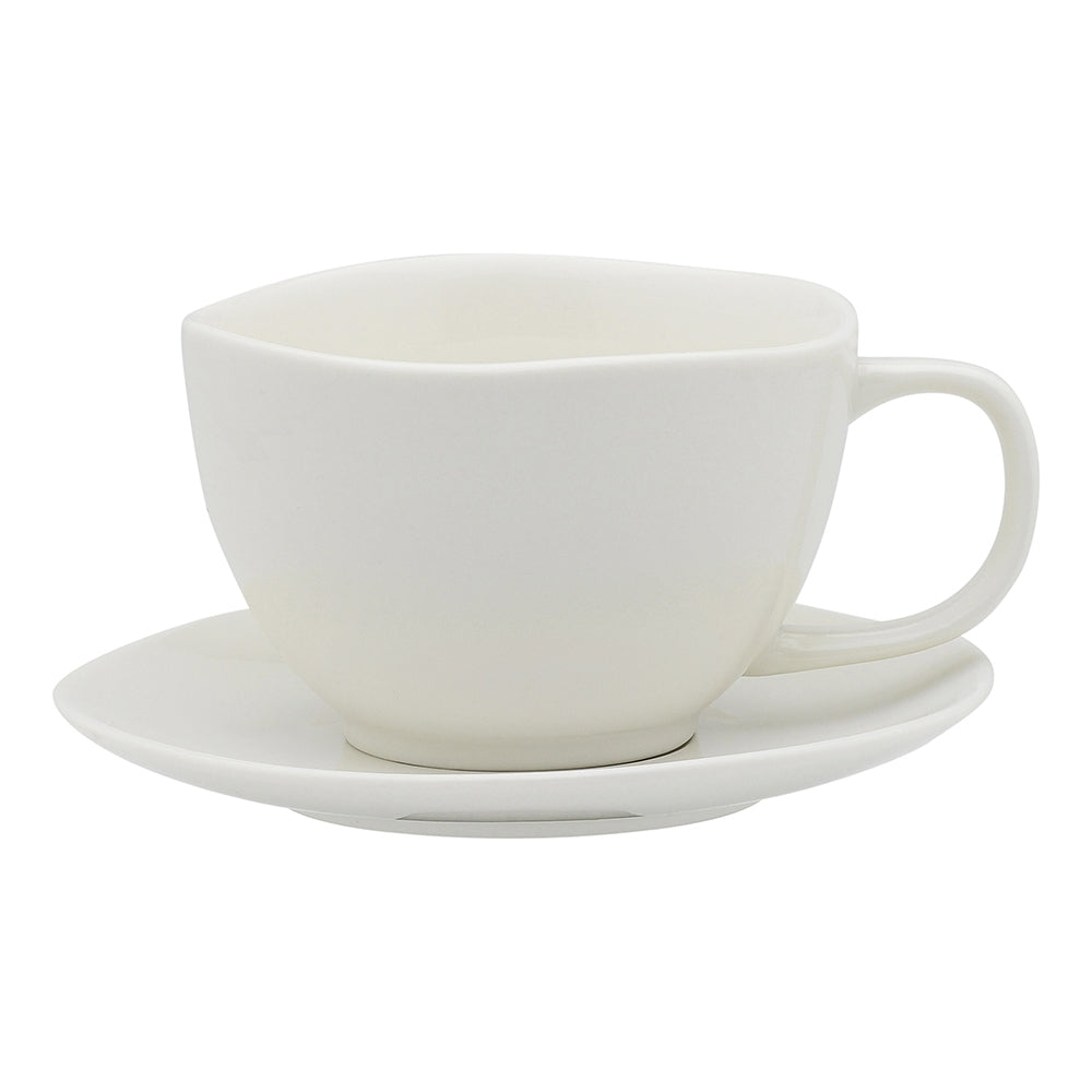 6PK Ecology Elegant Kitchenware Porcelain Haven Teacup & Saucer 270ml