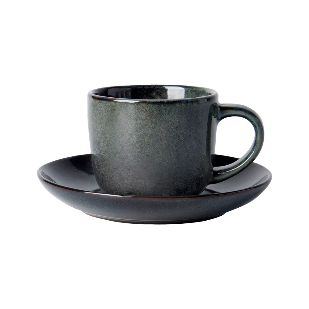 6PK Ecology Stoneware Element Espresso Cup & Saucer 120ml Raven