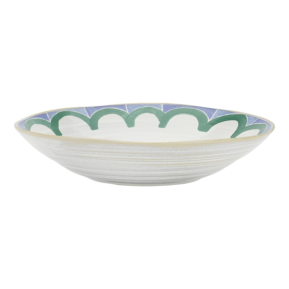 4pc Ecology Stoneware w/ Reactive Graze Arco Pasta Bowls 22.5cm