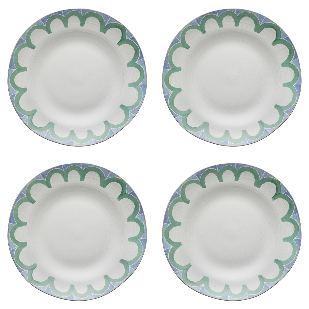 4PK Ecology Stoneware w/ Reactive Graze Arco Pasta Serve Platter 33.5cm