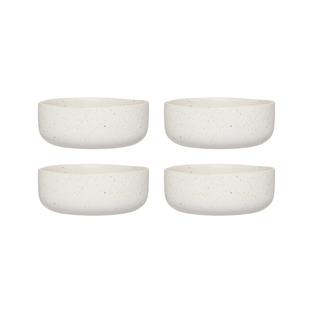 4pc Ecology Domus 16.5cm Stoneware Soup Bowl Set Round - Ecru