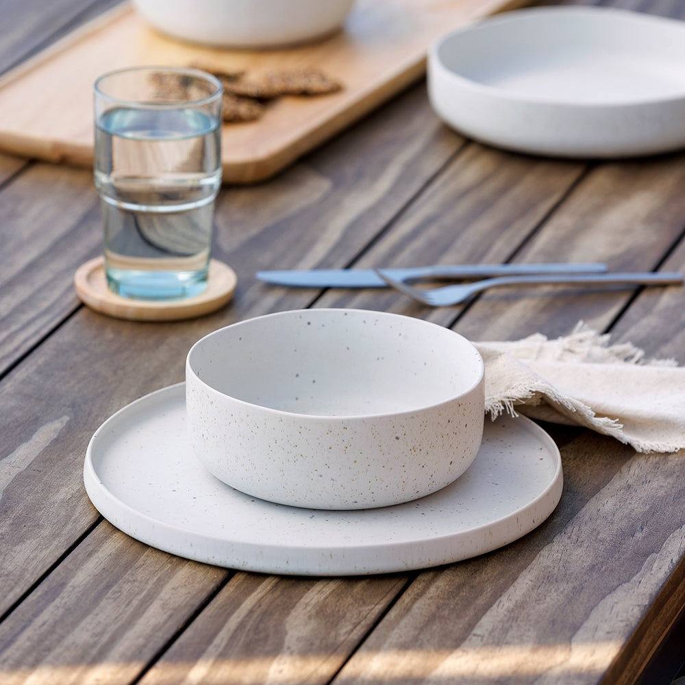 4pc Ecology Domus 16.5cm Stoneware Soup Bowl Set Round - Ecru