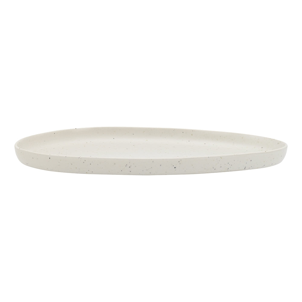 2pc Ecology Domus 32/26cm Stoneware Oval Platter Set - Ecru