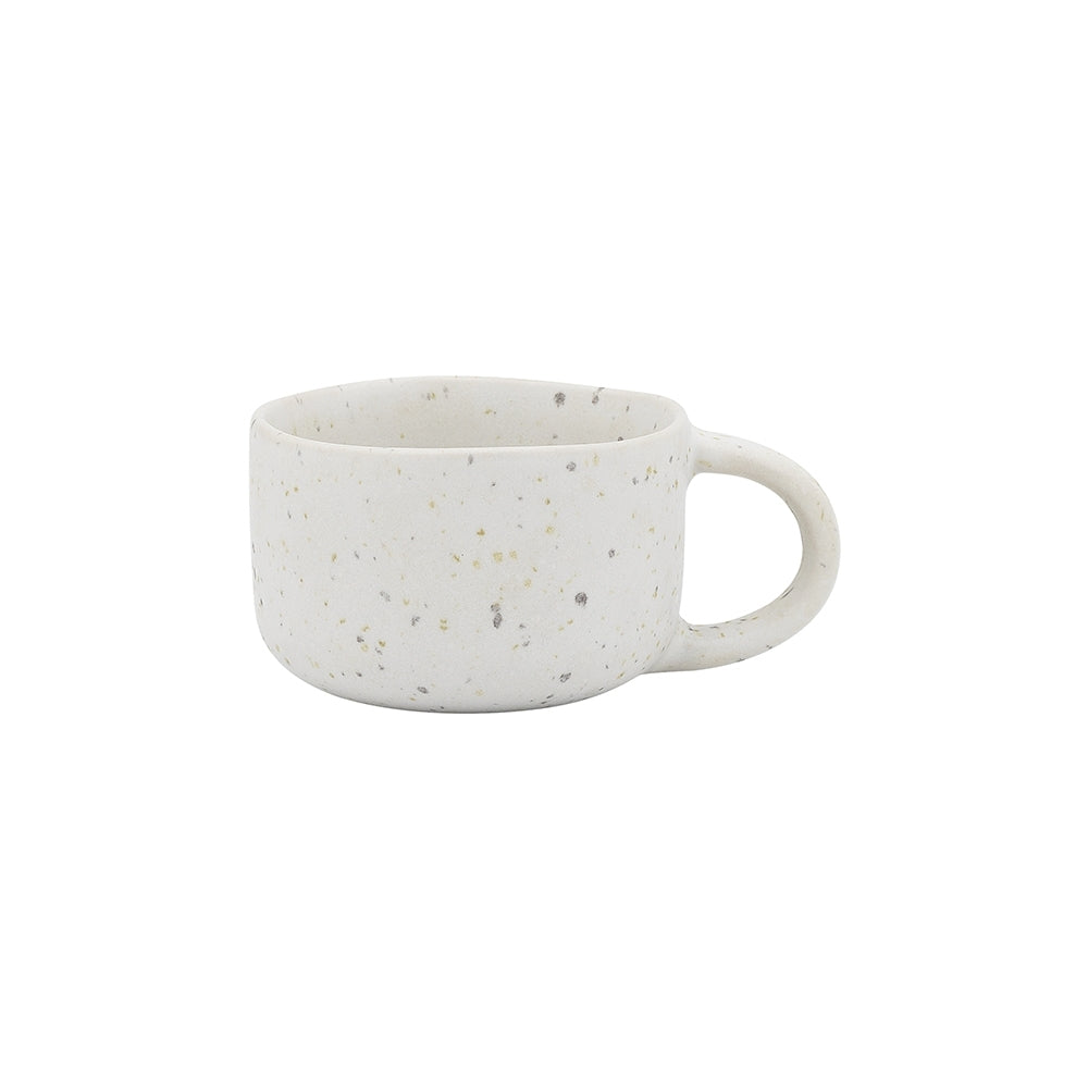 4pc Ecology Domus 110ml/10cm Stoneware Espresso Cup w/ Handle - Ecru