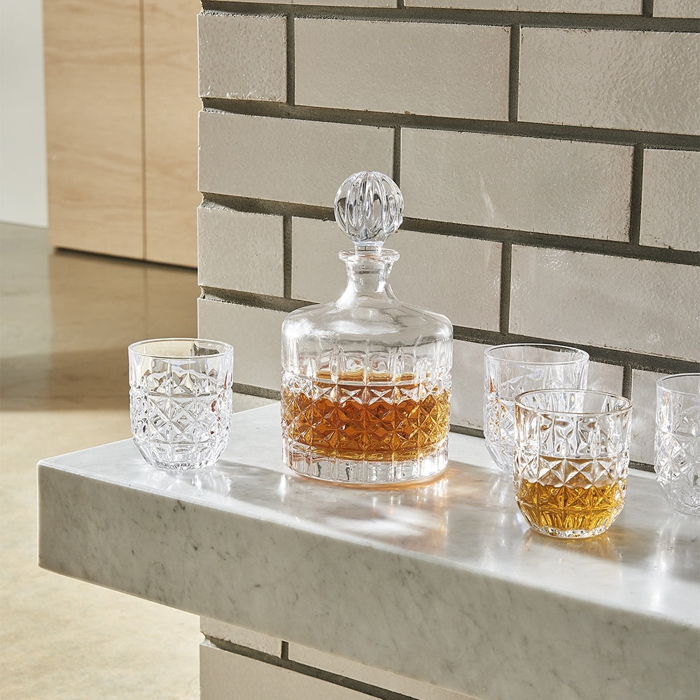 5pc Ecology Matis Glass Whiskey Decanter/Glass Set 1.1L/250ml