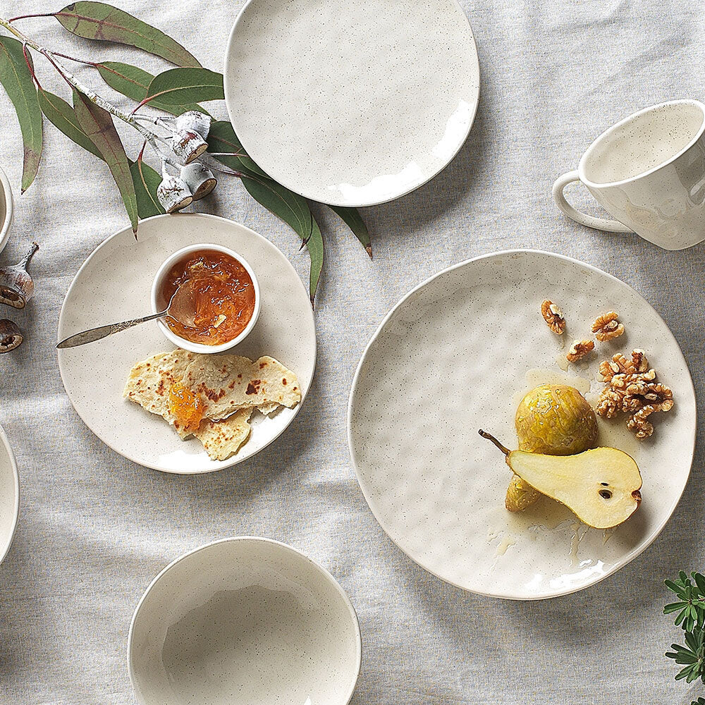 12pc Ecology Speckle Oatmeal Dinner Set