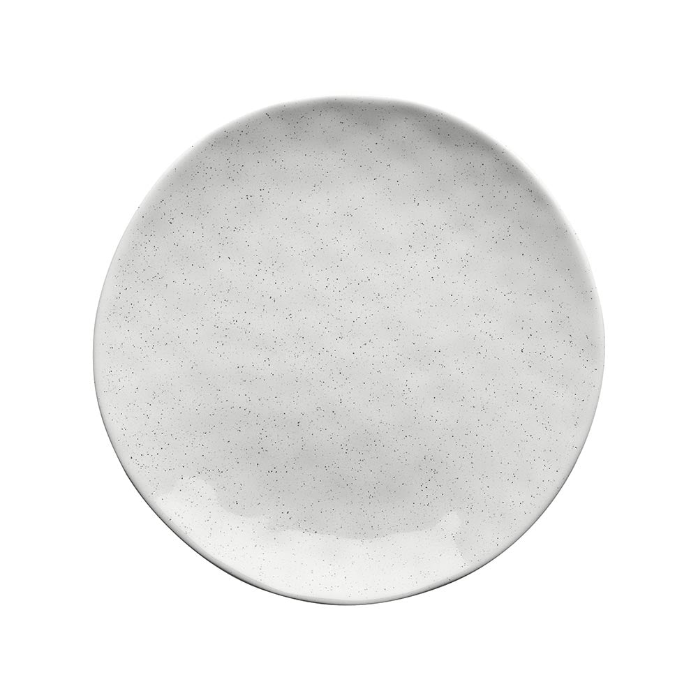 6PK Ecology Speckle Milk 20cm Stoneware Side Plate Round - White