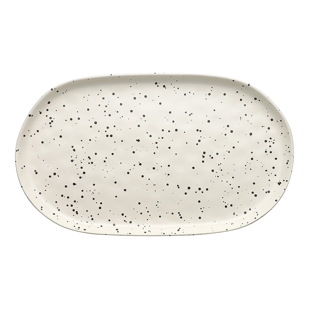 Ecology Speckle Polka 40cm Oval Food Serving Platter Tableware