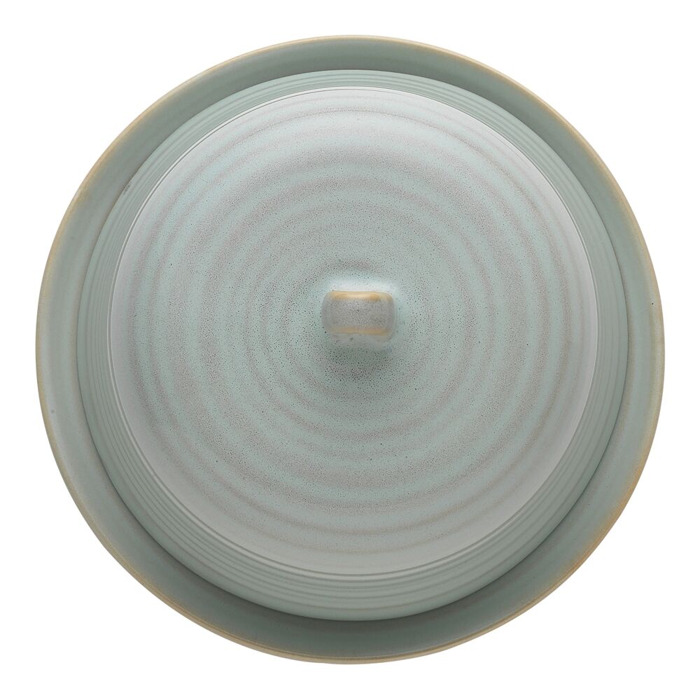 2PK Ecology Reactive Glaze Stoneware Ottawa Butter Dish 15 x 10.5 cm Midday