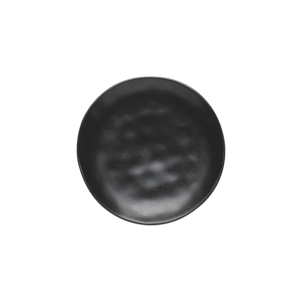 6PK Ecology Speckle Ebony 15cm Stoneware Cake Plate Round - Black