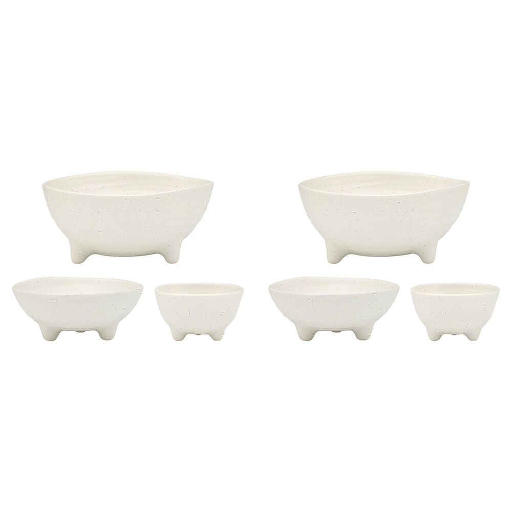 6pc Ecology Ottawa Stoneware Nesting Bowls Tableware Calico
