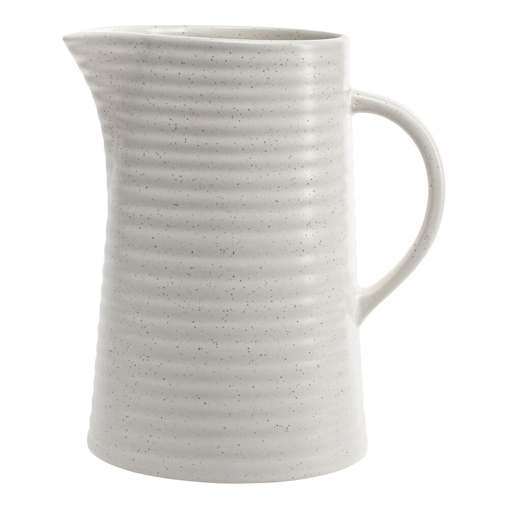 2PK Ecology Gloss Glaze Stoneware Ottawa Drink Decanter Jug 1.6L Calico