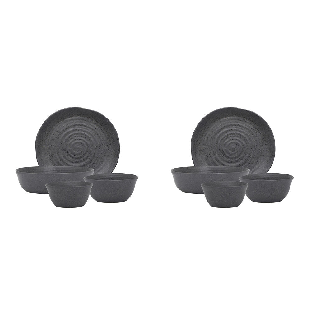 2PK Ecology 4pc Ottawa Stoneware Dinner Set Plate/Bowl Tableware - Stone