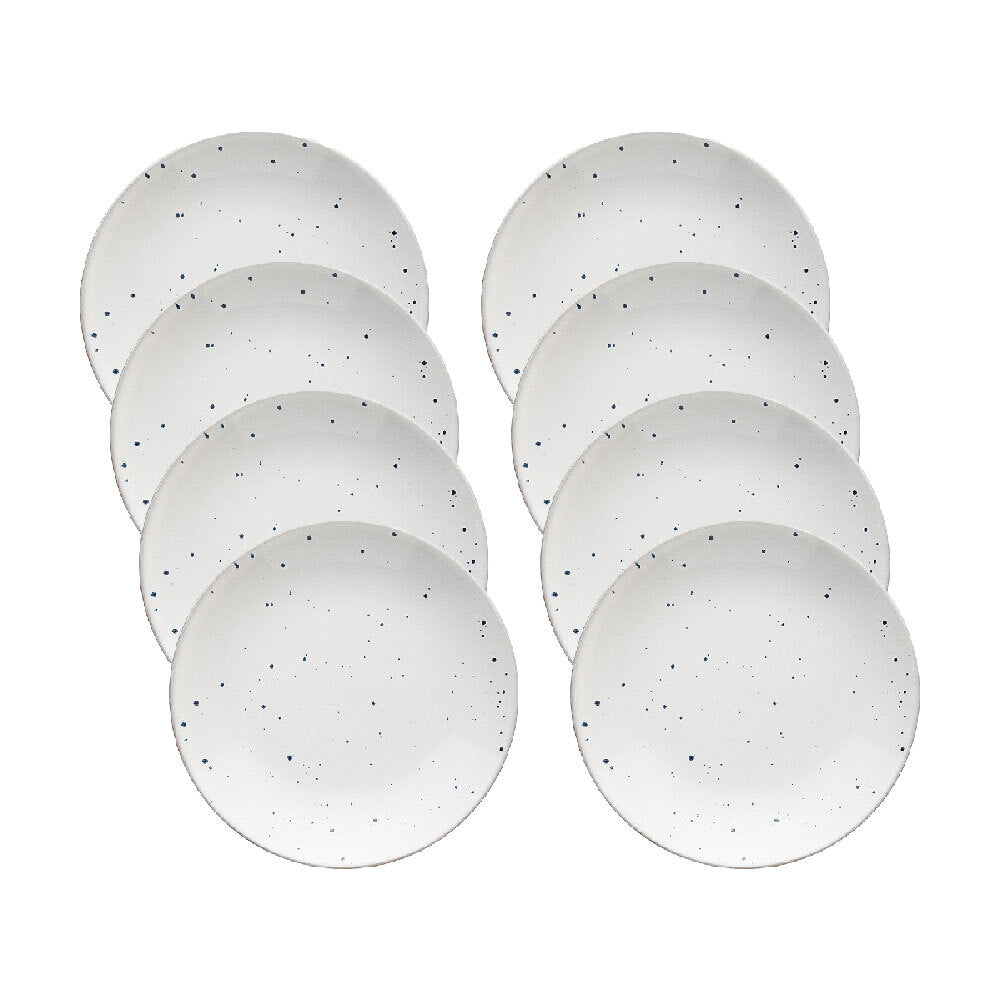 8PK Ecology Dwell Side Plate Stoneware w/ Reactive Graze 20cm Eggshell