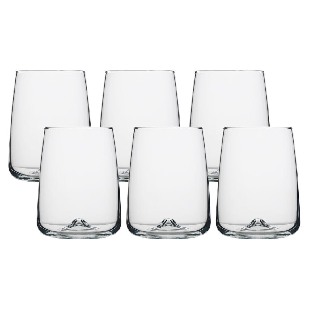 6pc Ecology Ida Stemless Wine Glasses 530ml - Clear