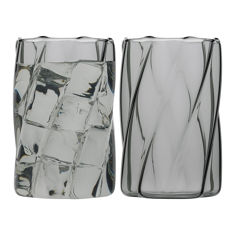 4pc Ecology Glass Aurora HiBall Tumblers Drinking Glasses 420ml/12cm Smoke